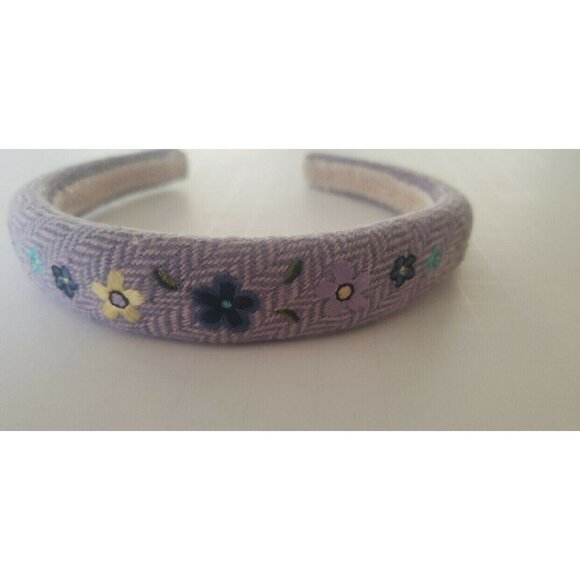 Vintage Gymboree Headband Periwinkle Herringbone & Floral Pattern 2001 - Picture 3 of 3